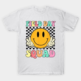 Field Day Squad Retro Smile Teacher Kids Field Day 2024 T-Shirt T-Shirt